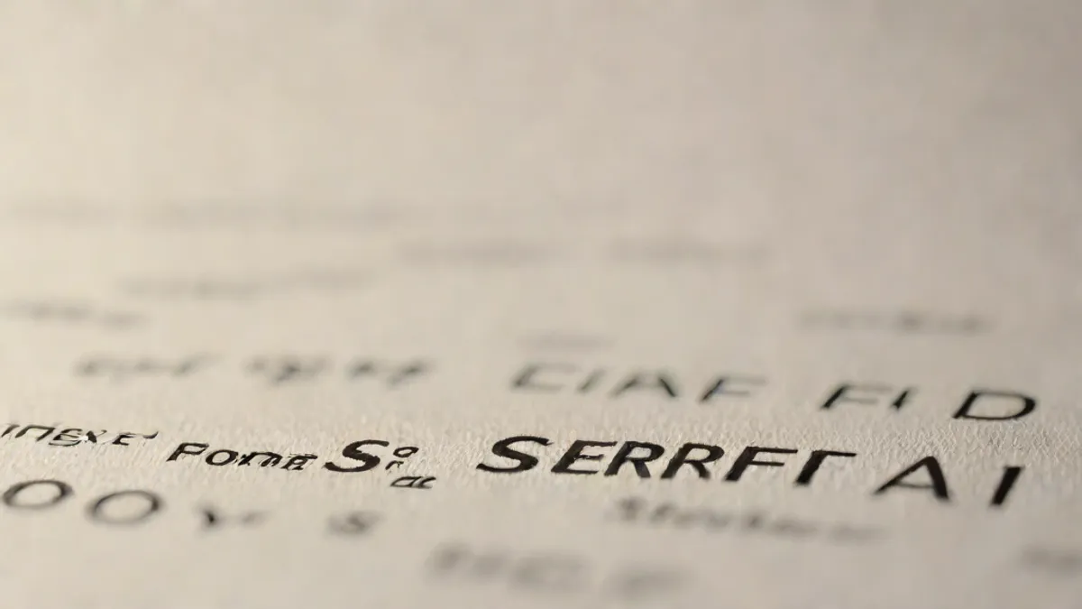 Vista detallada de diferentes tipos de fuentes en una mesa