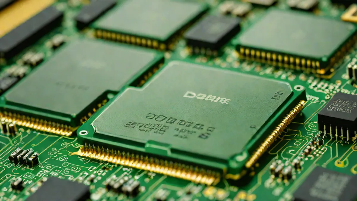 Módulos de memoria RAM DDR5 instalados en la placa base de un ordenador.