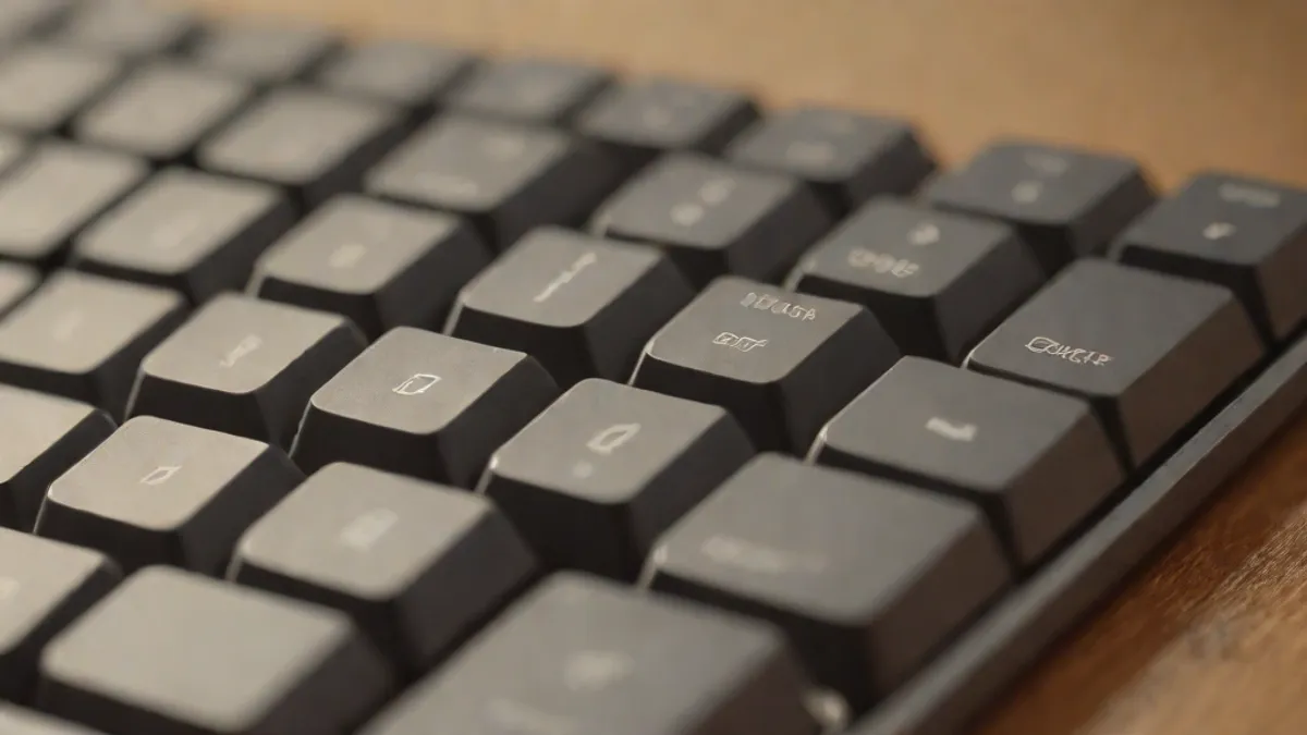 Vista de un teclado mecánico con switches visibles bajo luz natural
