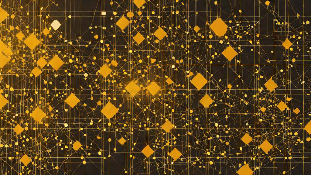 Abstract grid and shape diagram showing font identification tools