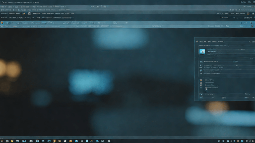 Pantalla de monitor mostrando interfaz de sistema sin texto visible