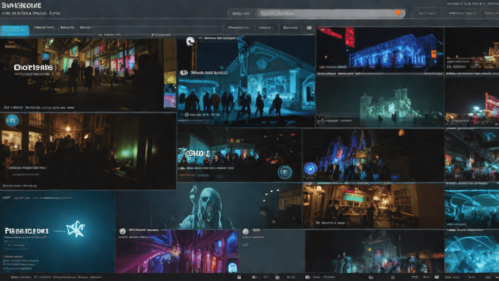 Pantalla de búsqueda nocturna mostrando diferentes interpretaciones de "fantasmas vs