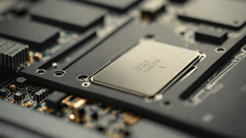 Detalle de un SSD dentro de una computadora de escritorio