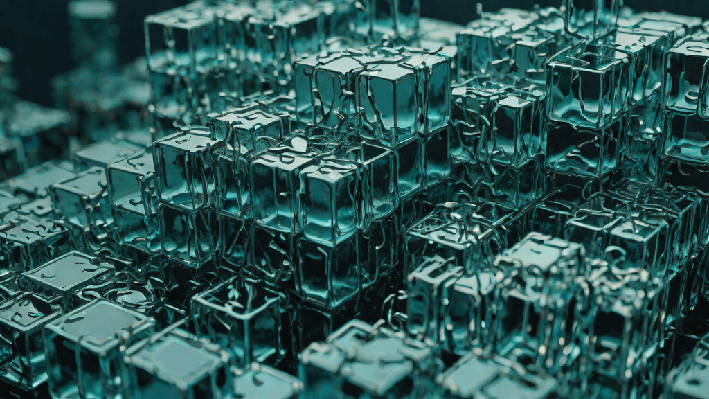 Crumbling data structure symbolizing market collapse in RAM pricing