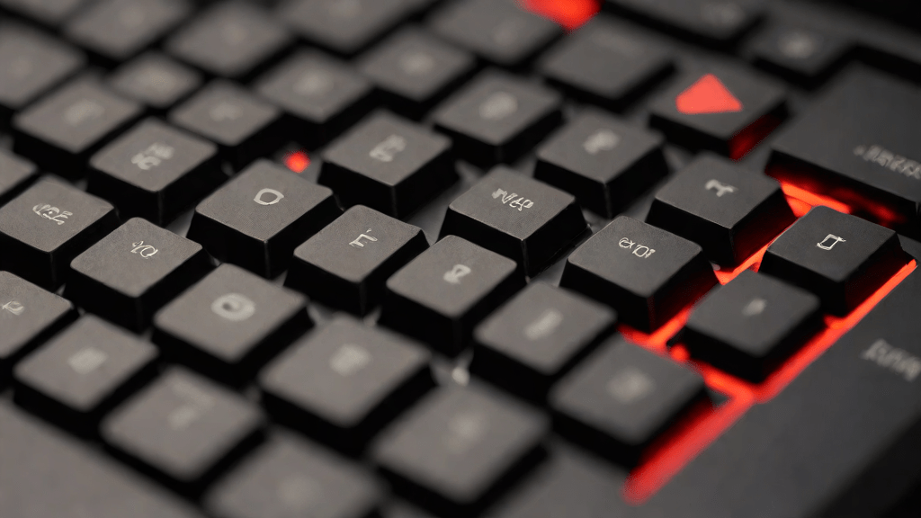 Detalle interno de un teclado mecánico en un laboratorio